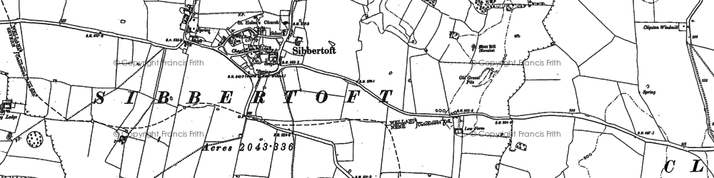 Old map of Sibbertoft in 1899