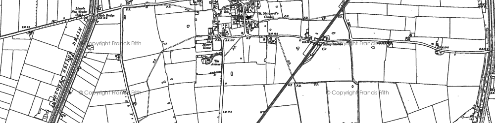 Old map of Sibsey in 1887