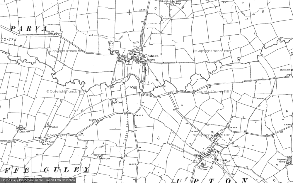 Old Map of Sibson, 1885 - 1901 in 1885