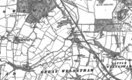 Old Map of Sicklesmere, 1883 - 1884