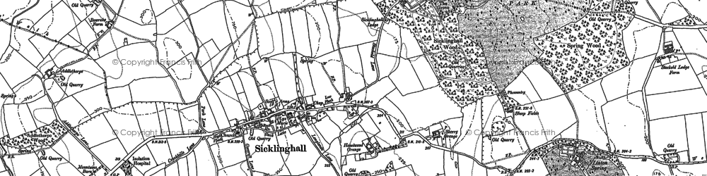 Old map of Sicklinghall in 1888