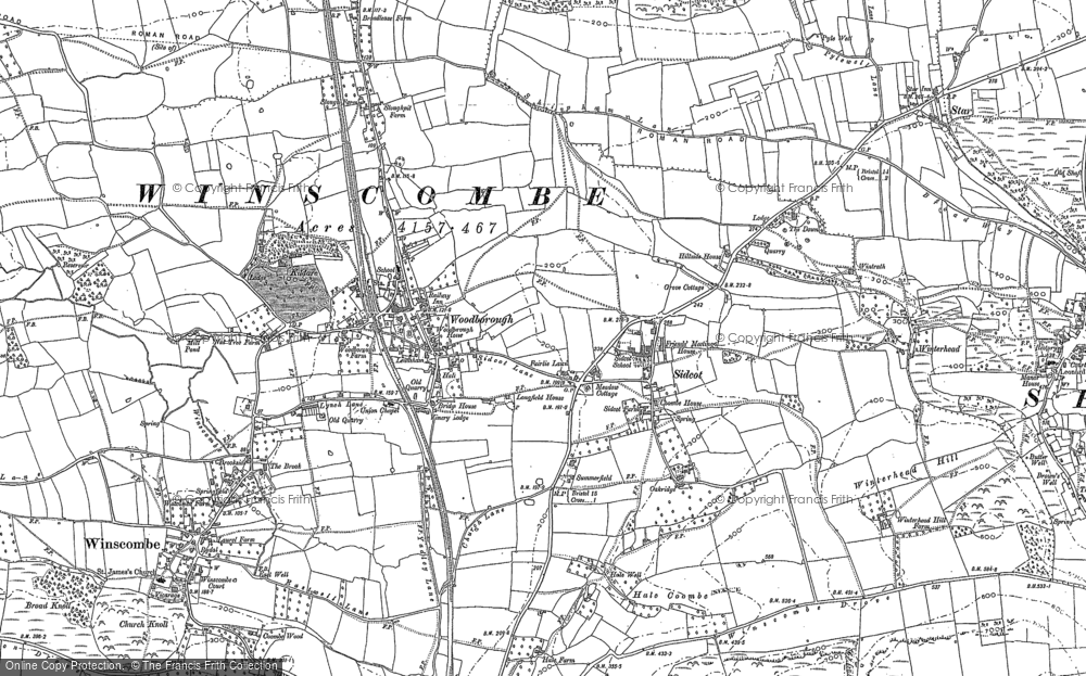 Old Map of Sidcot, 1883 - 1884 in 1883