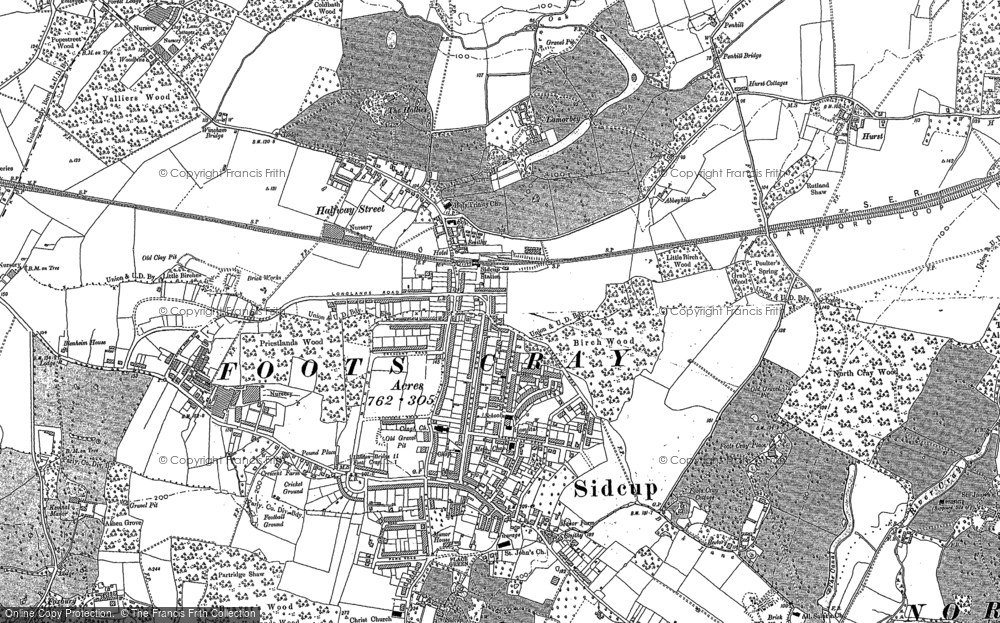 Old Map of Historic Map covering New Eltham in 1895