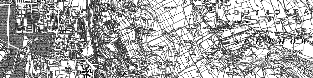 Old map of Siddal in 1893