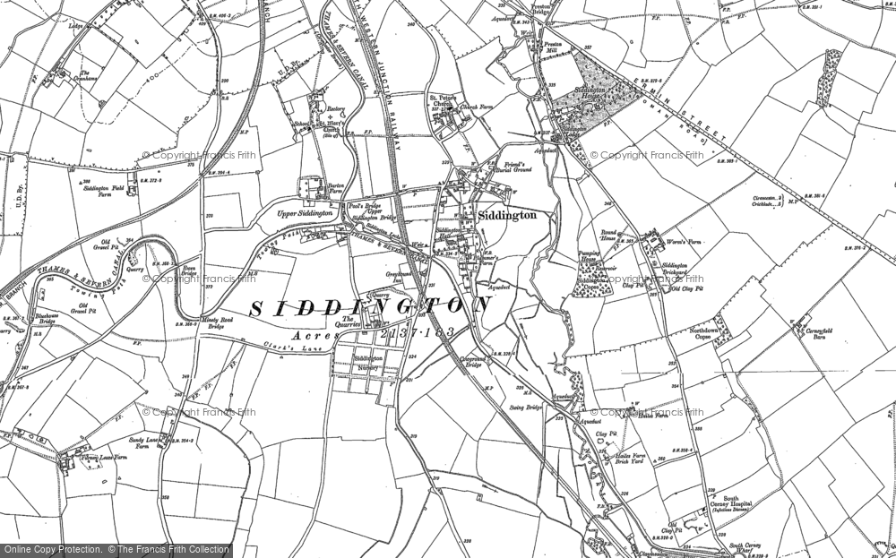 Old Map of Siddington, 1875 - 1920 in 1875
