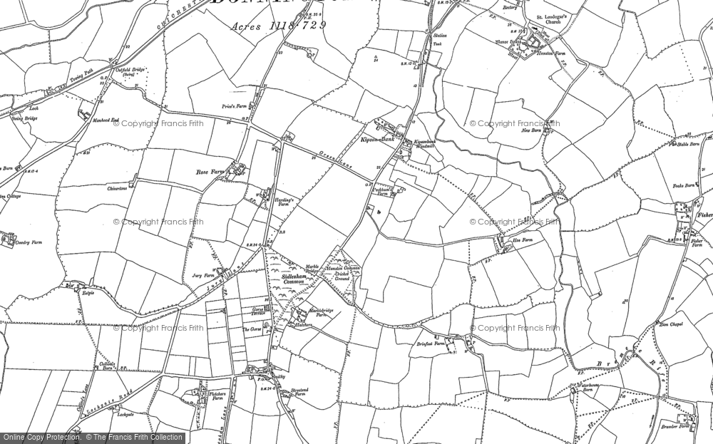 Old Map of Sidlesham Common, 1909 in 1909