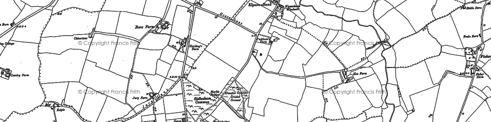 Old map of Sidlesham Common in 1909