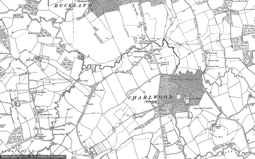 Old Map of Historic Map covering Bures Manor in 1895