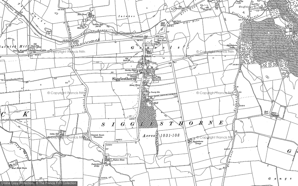 Old Map of Sigglesthorne, 1890 - 1909 in 1890
