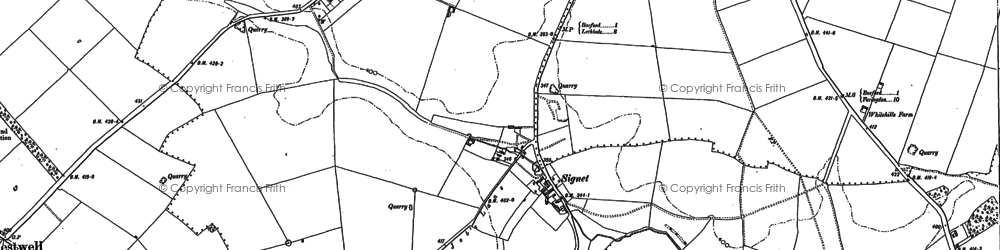 Old map of Signet in 1889