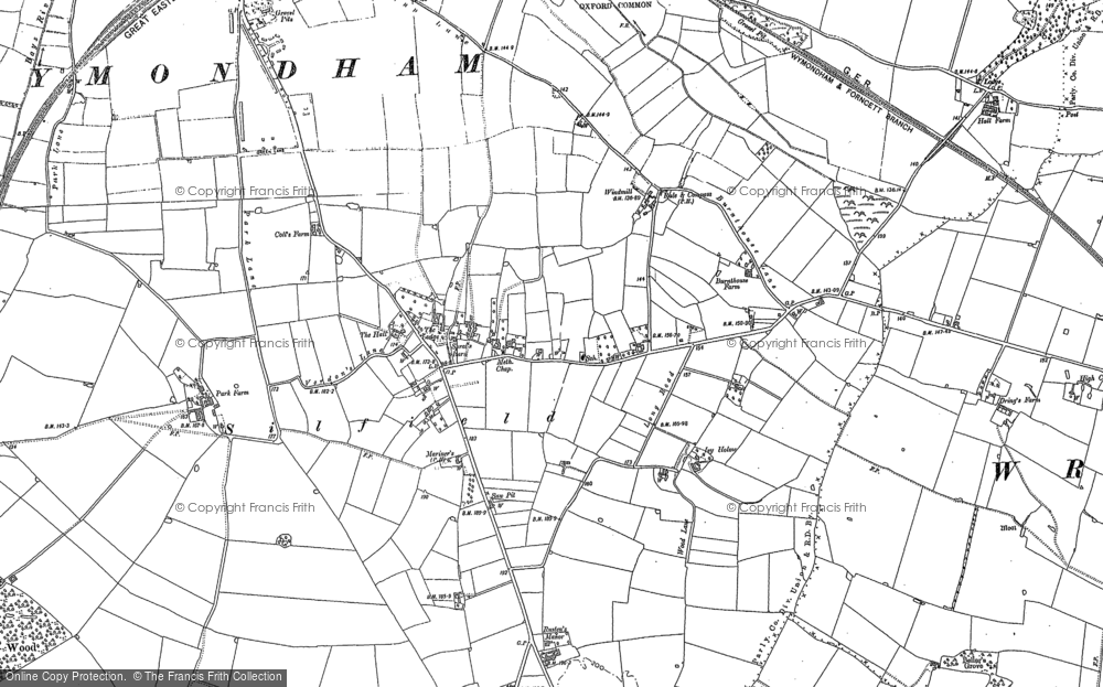 Old Map of Silfield, 1882 in 1882