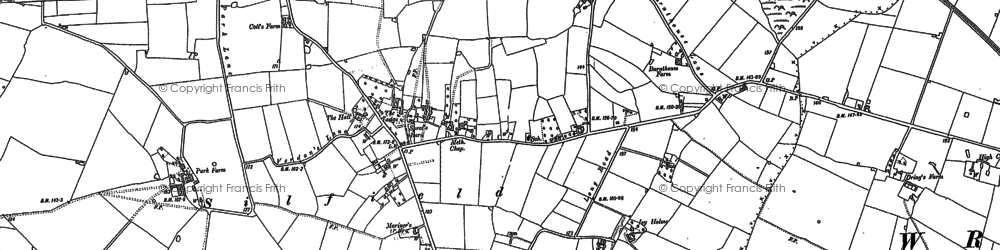 Old map of Silfield in 1882