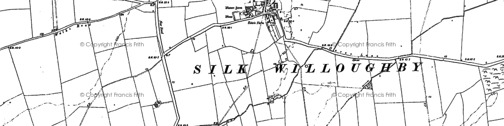 Old map of Silk Willoughby in 1887
