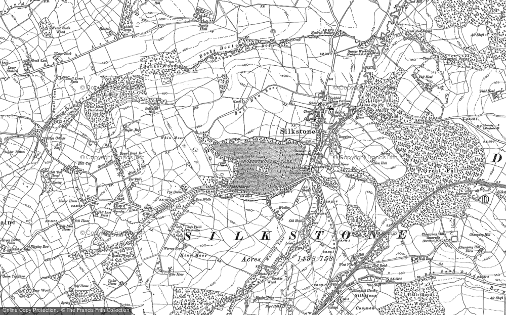 Old Map of Silkstone, 1891 in 1891