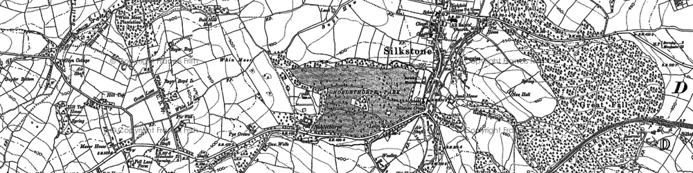 Old map of Silkstone in 1891