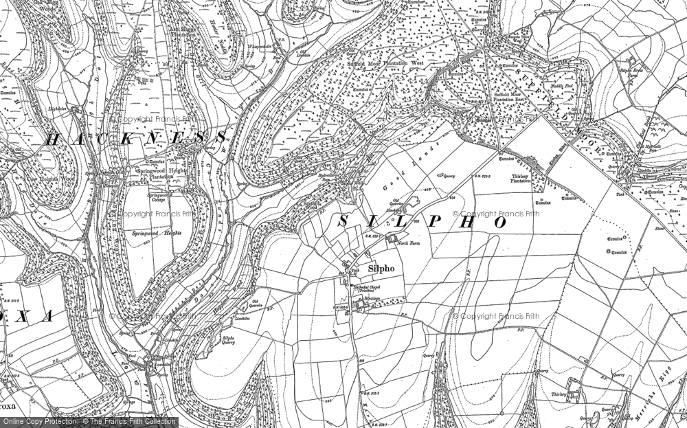 Old Map of Historic Map covering Whisperdales in 1910