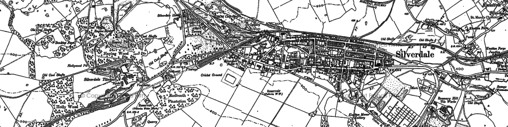 Old map of Black Bank in 1878