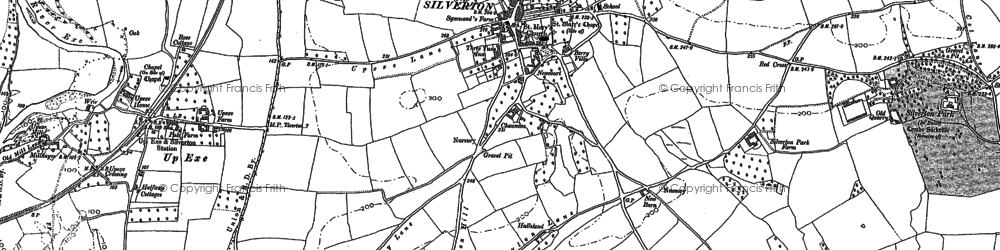 Old map of Silverton in 1887