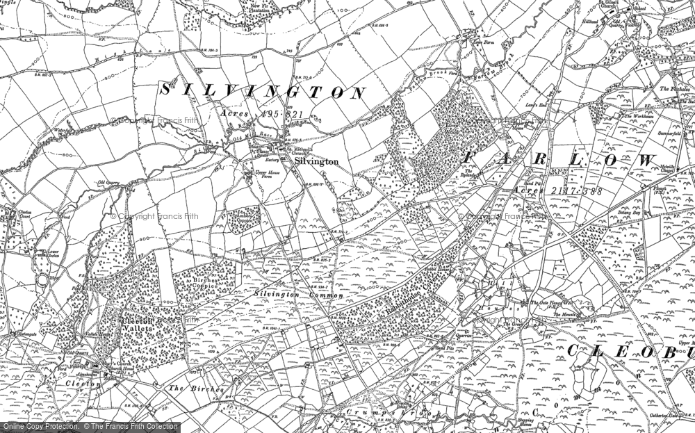 Old Map of Historic Map covering Crumpsbrook in 1879