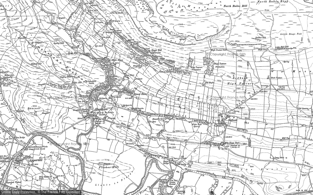 Old Map of Simonstone, 1891 - 1910 in 1891