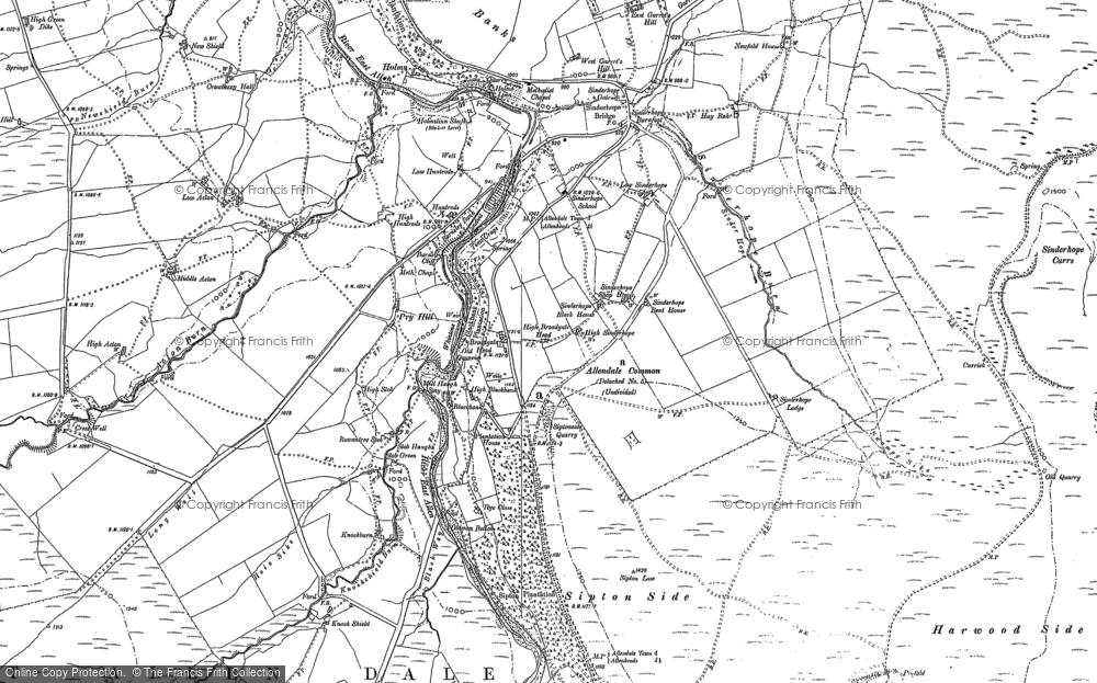 Old Map of Historic Map covering Acton in 1895
