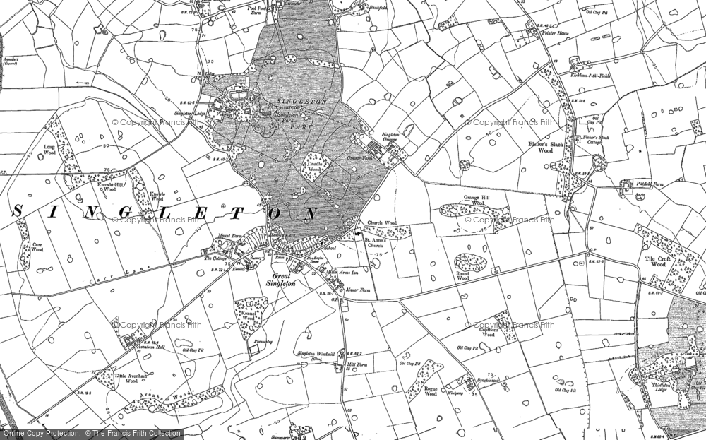 Old Map of Singleton, 1891 in 1891
