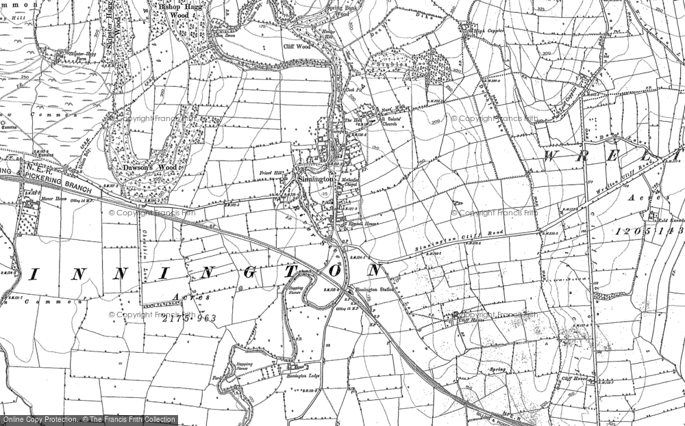 Old Map of Sinnington, 1890 - 1891 in 1890