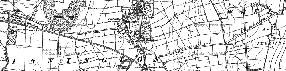 Old map of Bishop Hagg Wood in 1890