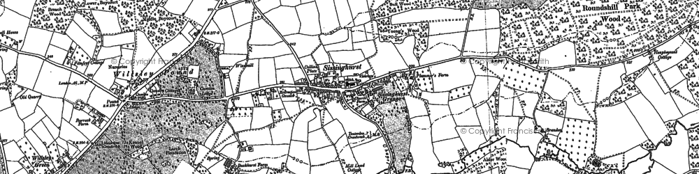 Old map of Whitsunden in 1895