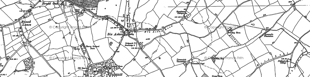 Old map of Tuckhill in 1901
