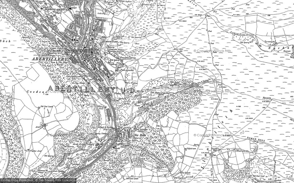 Old Map of Six Bells, 1899 - 1916 in 1899