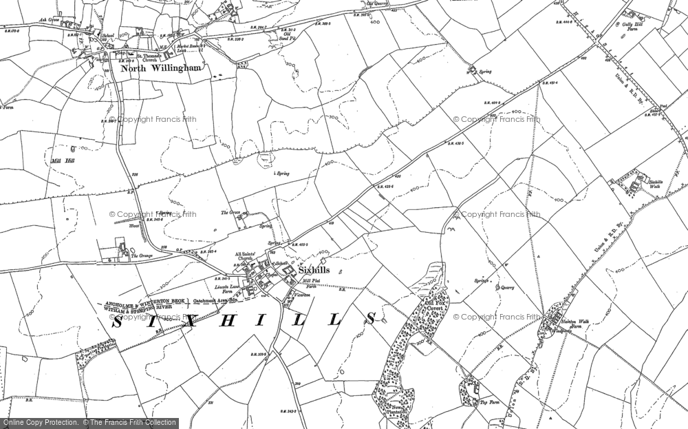 Old Map of Sixhills, 1886 in 1886