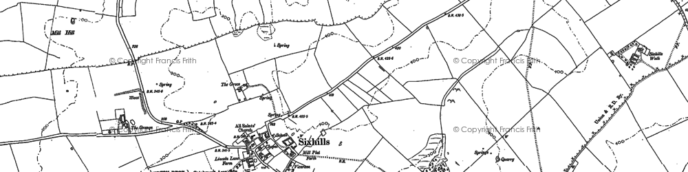 Old map of Sixhills in 1886