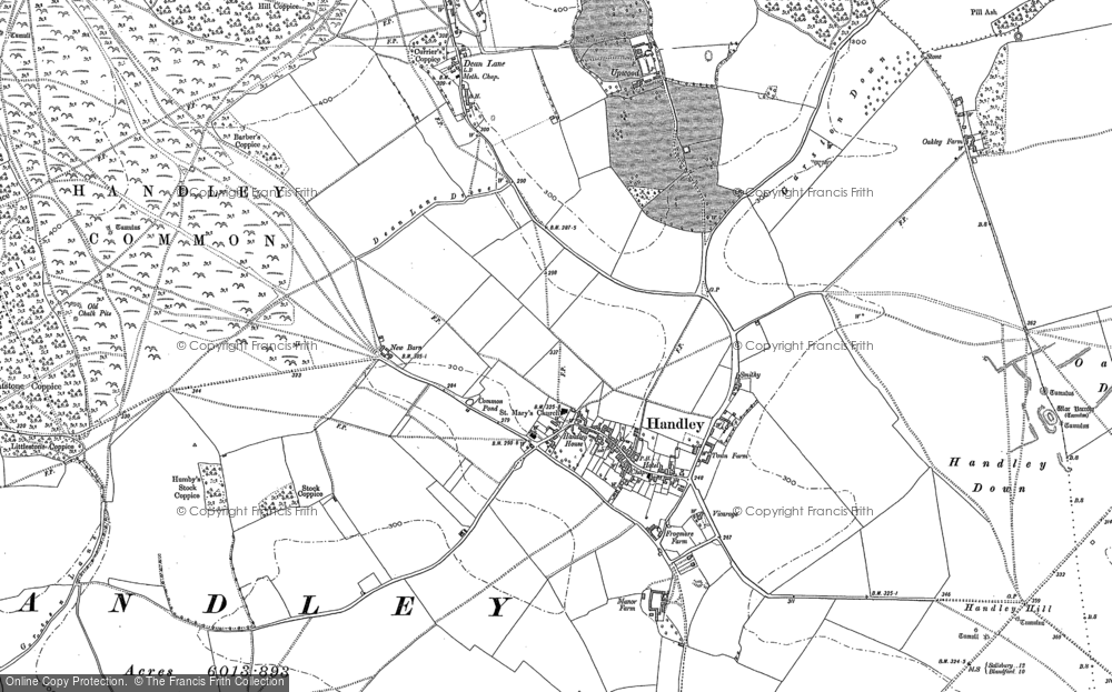 Old Map of Sixpenny Handley, 1900 in 1900