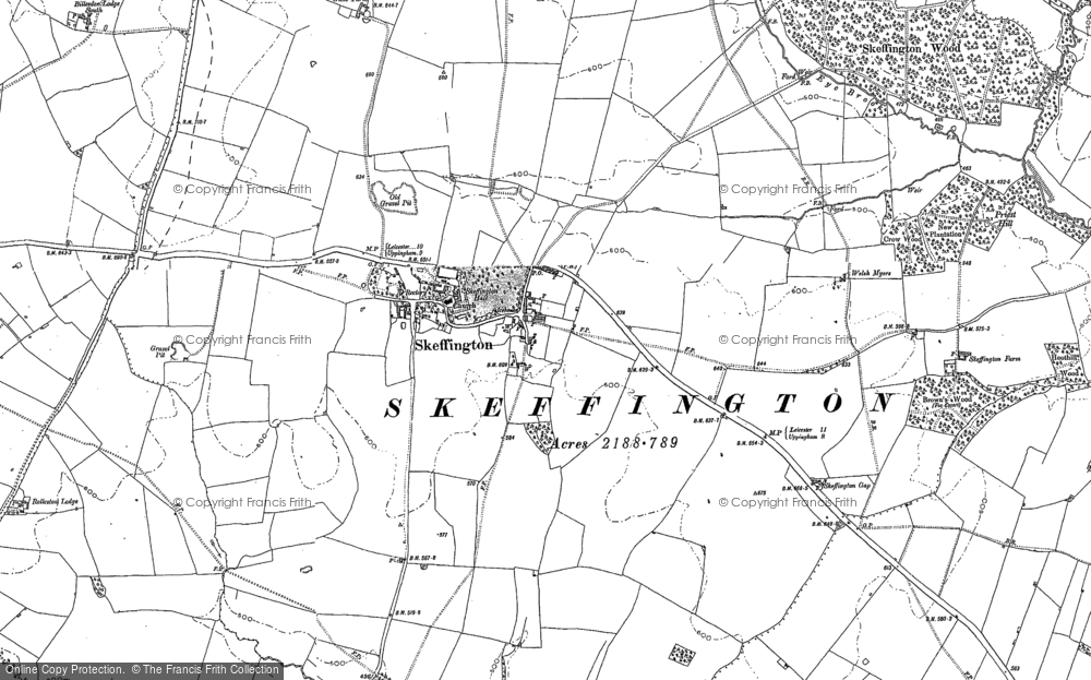 Old Map of Skeffington, 1884 - 1902 in 1884