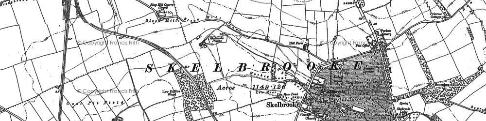Old map of Barnsdale Bar in 1891