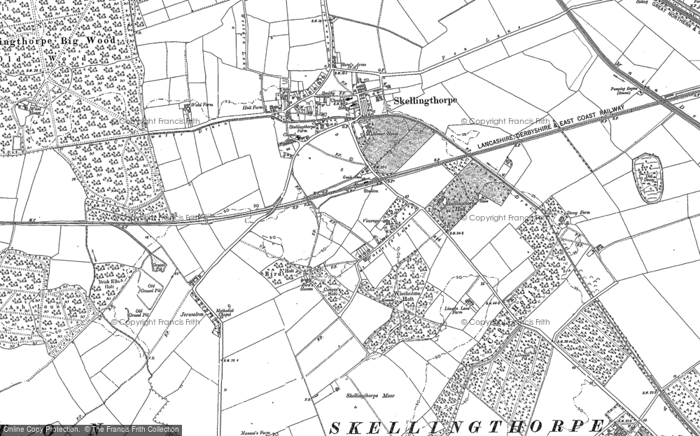 Old Map of Skellingthorpe, 1886 - 1904 in 1886