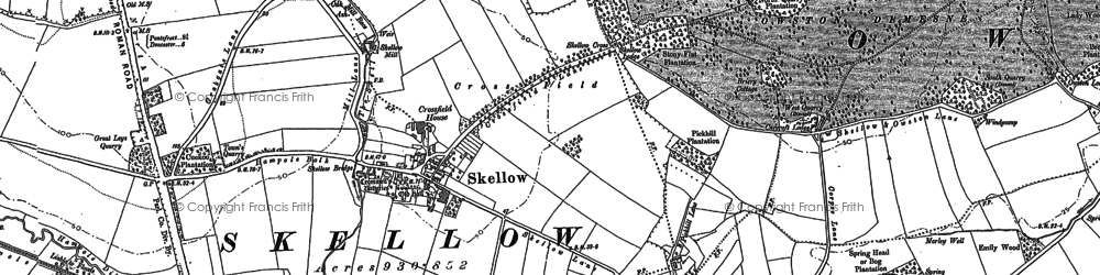 Old map of Skellow in 1891