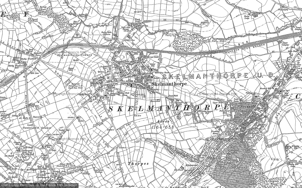 Old Map of Skelmanthorpe, 1892 in 1892