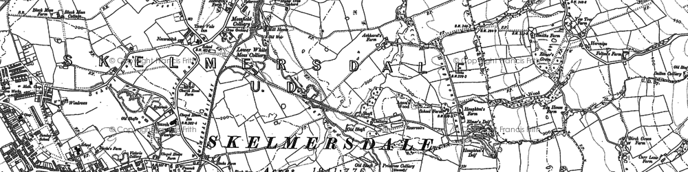 Old map of Skelmersdale in 1892