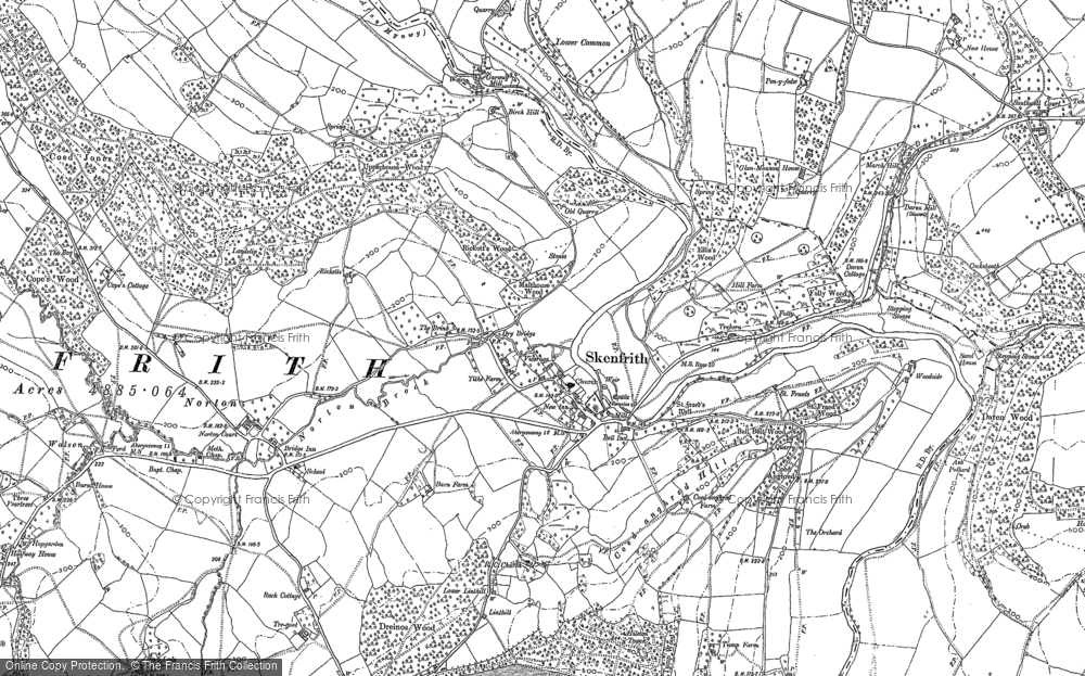 Old Map of Skenfrith, 1900 - 1903 in 1900