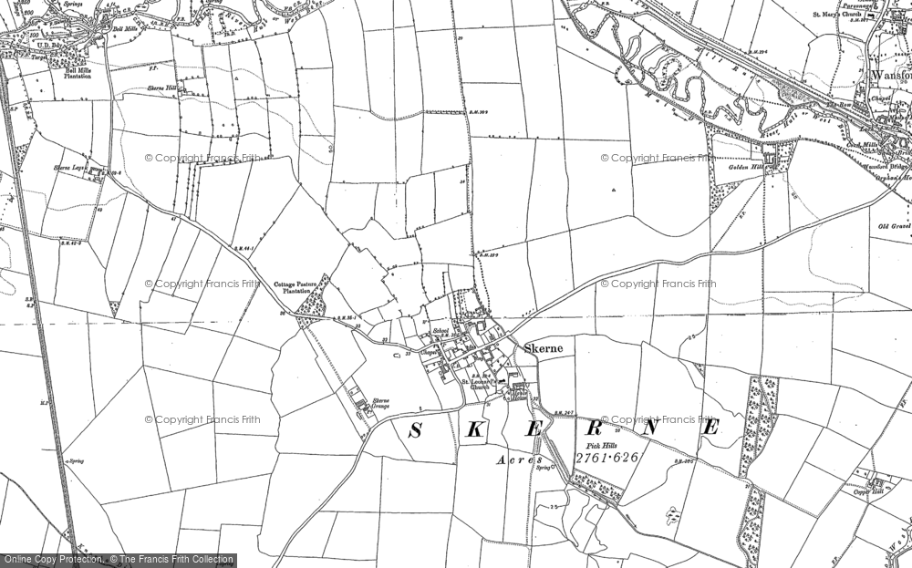 Old Map of Skerne, 1890 - 1891 in 1890