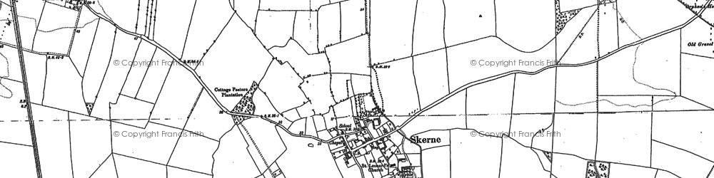 Old map of Skerne in 1890