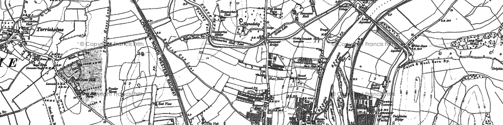 Old map of Skerton in 1910