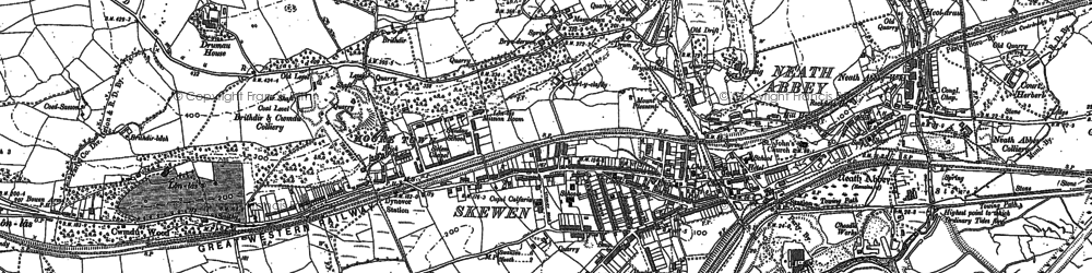 Old map of Skewen in 1897