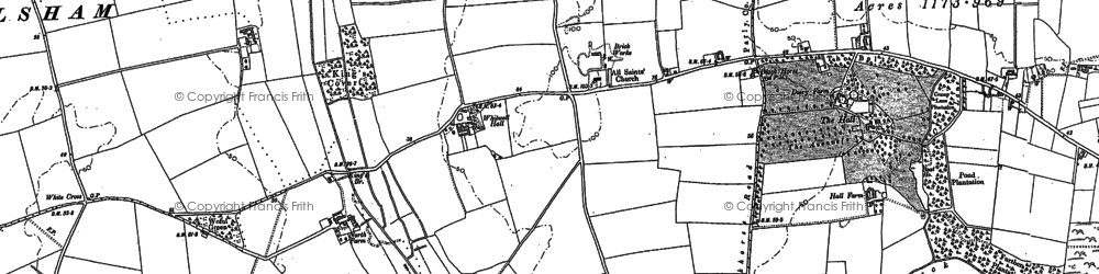 Old map of Skeyton in 1884