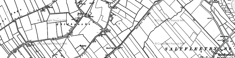 Old map of Saltfleetby St Clement in 1888