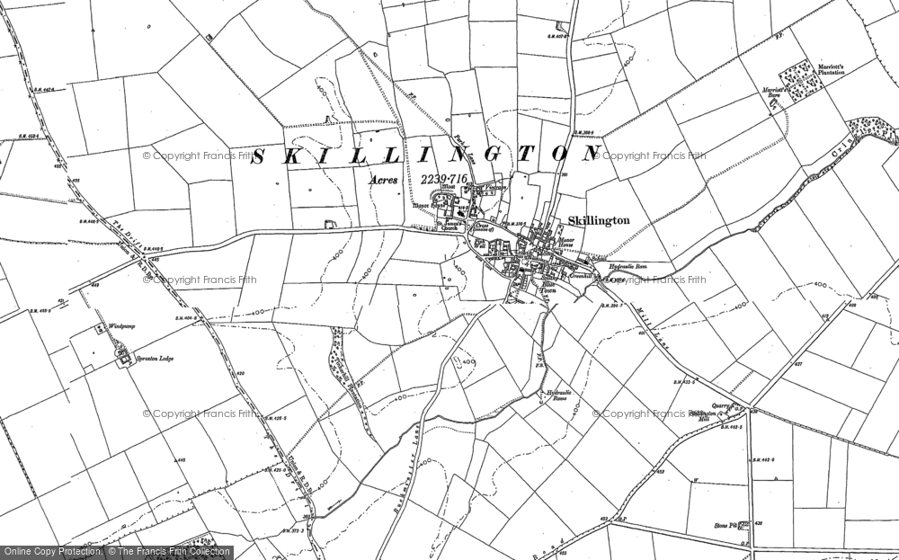 Old Map of Skillington, 1887 - 1904 in 1887