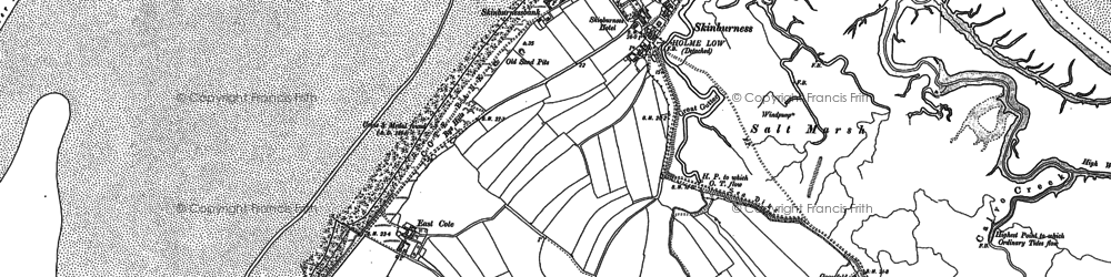 Old map of Grune Point in 1899
