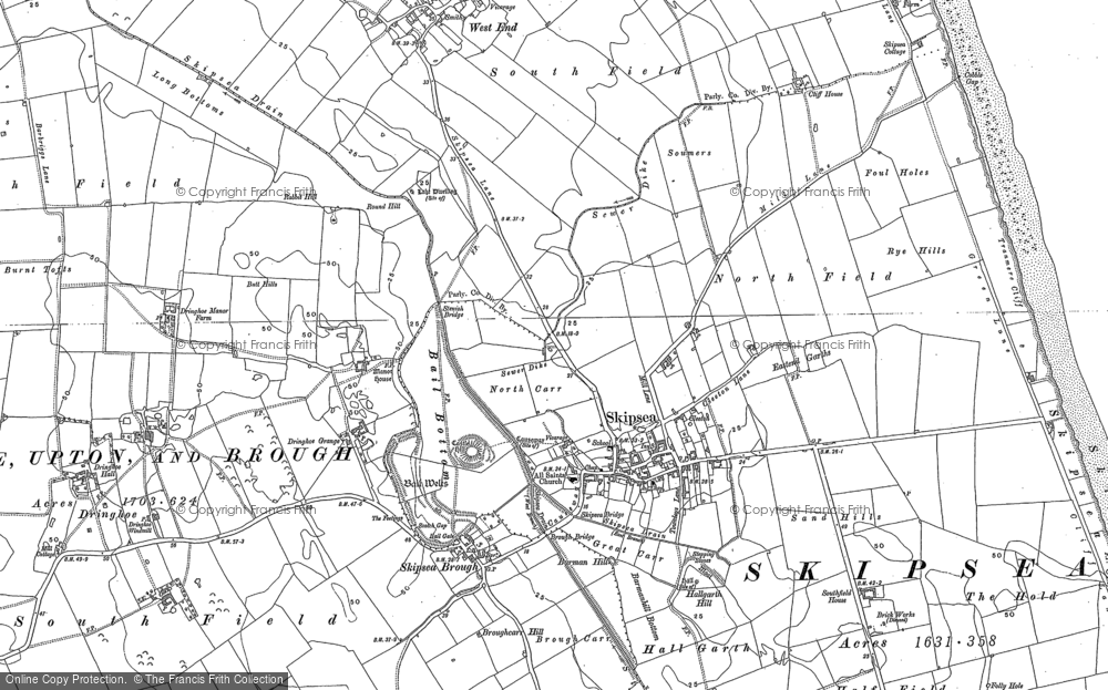 Historic Ordnance Survey Map of Skipsea, 1890 - 1909